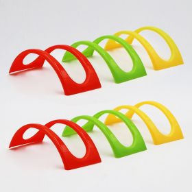6pcs Taco Holder Stand; Non-Toxic; BPA Free; Dishwasher & Microwave Safe; Hard Plastic Taco Shell Rack; Party Serving Tray Set For Tortillas Burr
