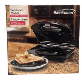Brentwood TS-240B Black and Stainless Steal Sandwich Maker