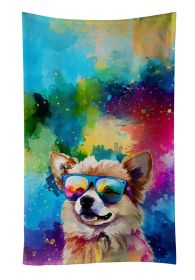 Pomeranian Hippie Dawg Kitchen Towel Dish Cloths Guest Hand Towel Decorative Bathroom Towel for Face,Tea, Dishcloth, Kitchen and Bath