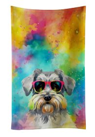 Schnauzer Hippie Dawg Kitchen Towel Dish Cloths Guest Hand Towel Decorative Bathroom Towel for Face,Tea, Dishcloth, Kitchen and Bath