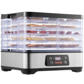 VEVOR Food Dehydrator, 5-Tray Fruit Dehydrator, 300W Electric Food Dryer w/ Digital Adjustable Timer & Temperature for Jerky, Herb, Meat, appliance