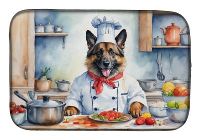 Belgian Tervuren The Chef Dish Drying Mat Absorbent Dish Drying Mat Pad for Kitchen Counter Dish Drainer Mat for Countertop, 14 x 21", Multicolor